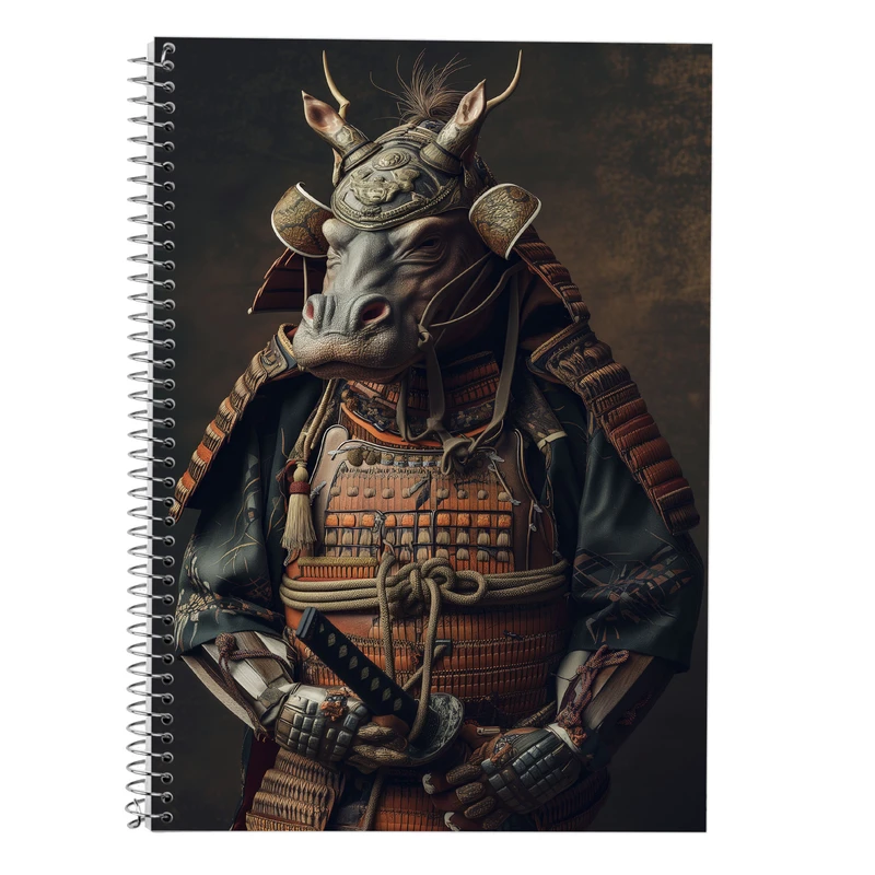 دفتر زبان 50 برگ مدوپد مدل دو خط طرح حیوانات جنگجو کد DF14820