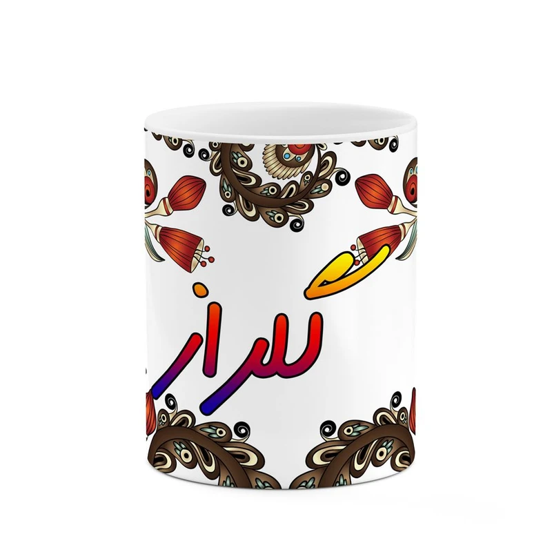 ماگ کاکتی مدل اسم گلراز طرح سنتی گل و بته کد mgh46776