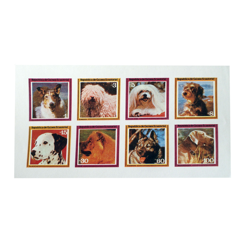 تمبر یادگاری مدل DOGS کد T-153 مجموعه 8 عددی