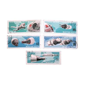 تمبر یادگاری مدل موشک و فضا کد DS2143 مجموعه 5 عددی