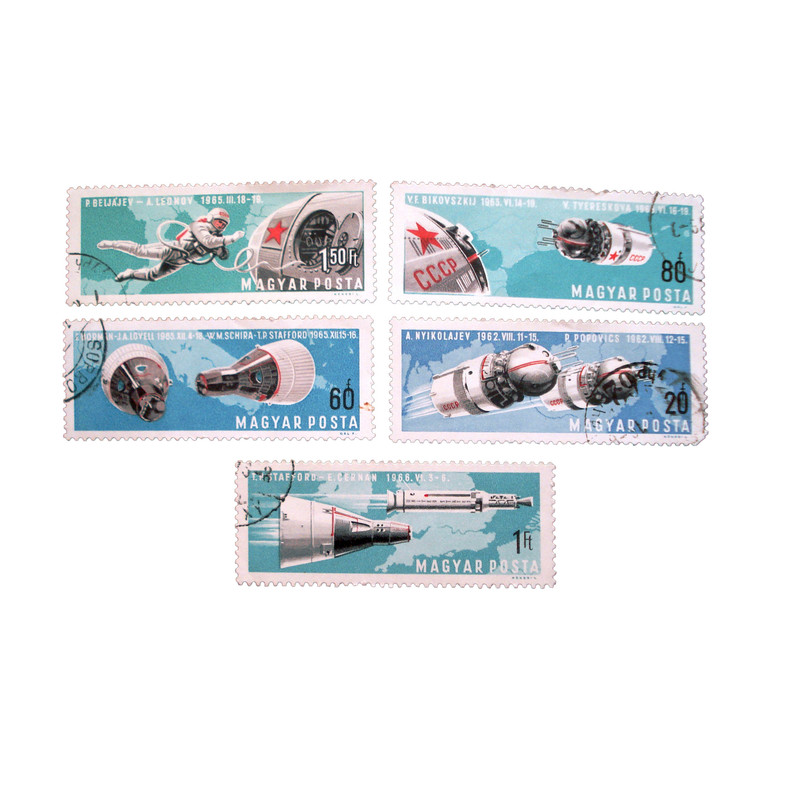 تمبر یادگاری مدل موشک و فضا کد DS2143 مجموعه 5 عددی
