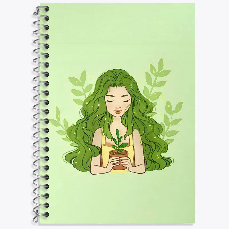 دفتر زبان 50 برگ خندالو مدل دو خط طرح دخترانه کد N4497