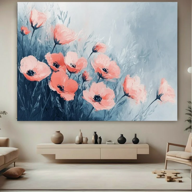 پوستر طرح نقاشی گل مدل زیبا کد BK24015