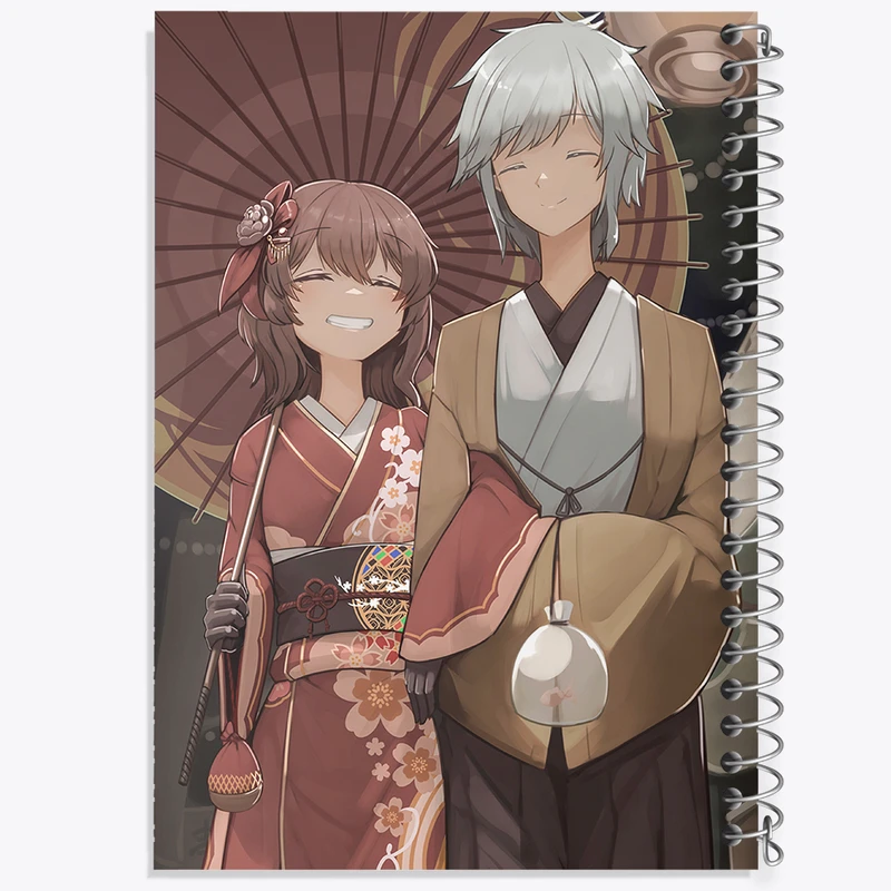 دفتر شطرنجی 50 برگ خندالو مدل بل و لیلی انیمه دانماچی کد 33516