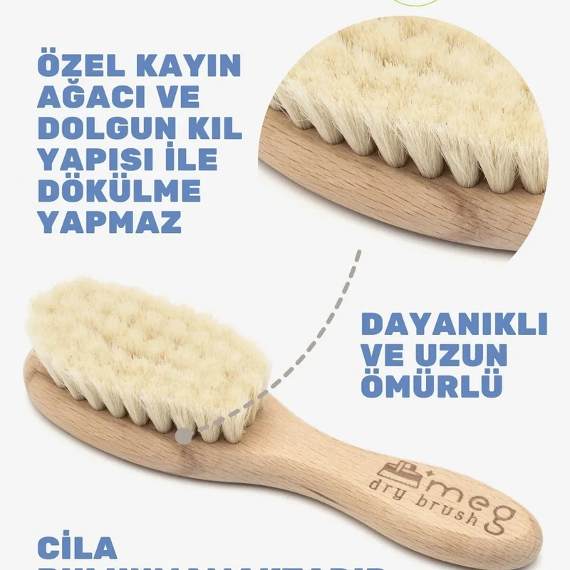 عکس شماره 2 : ست شانه و برس کودک مدل مگ درای نچرال