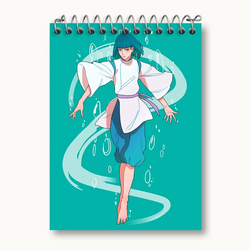 دفتر یادداشت 50 برگ خندالو مدل هاکو انیمه شهر اشباح Spirited Away کد 12096