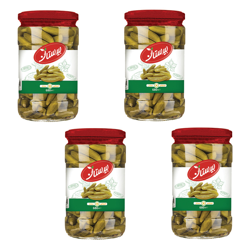 خیارشور ممتاز بیدستان - 680 گرم بسته 4 عددی