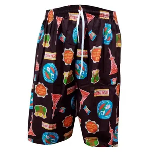 شلوارک مردانه مدل برج رنگ قهوه ای