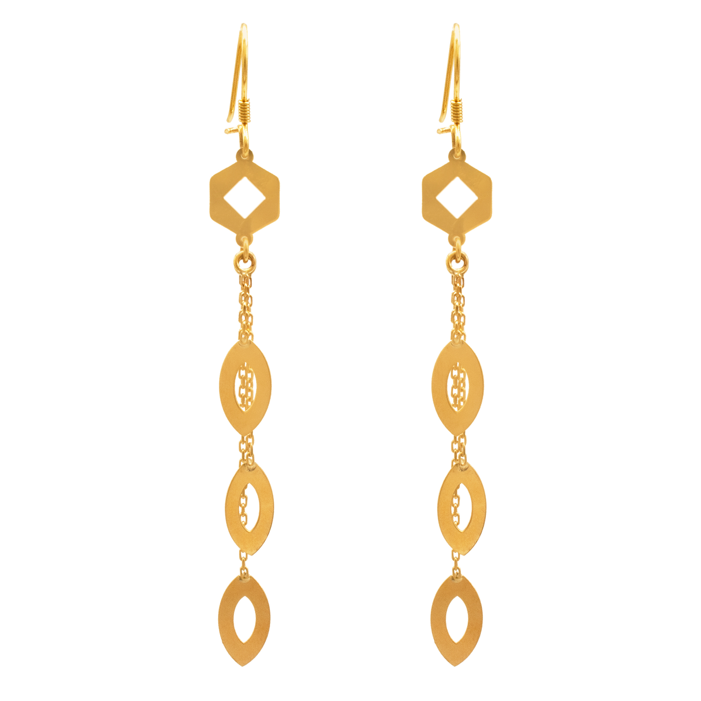 گوشواره طلا 18 عیار زنانه دُرج مدل VE03