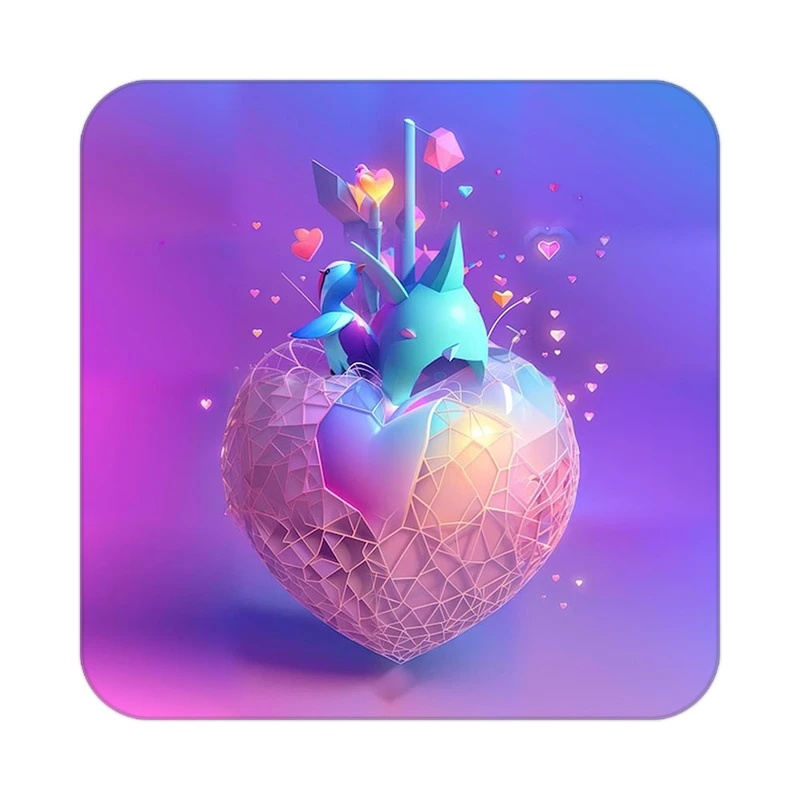 زیر لیوانی کاکتی مدل عاشقانه کد mp11889