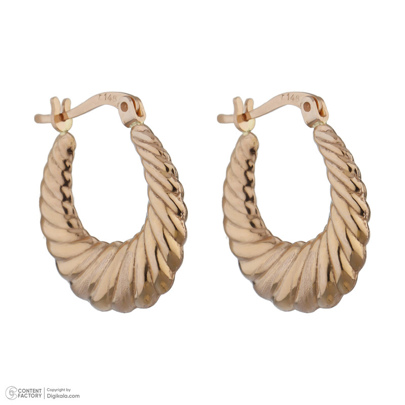 گوشواره طلا 18 عیار زنانه طلای مستجابی مدل 10155