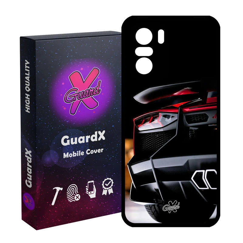 کاور گارد ایکس طرح Lamborghini مدل Glass10336 مناسب برای گوشی موبایل شیائومی Poco F3/MI 11X/MI 11X Pro/Redmi K40/K40 Pro