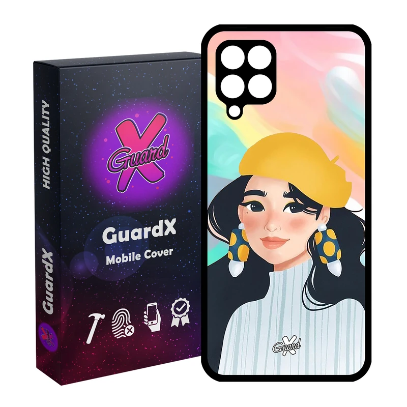کاور گارد ایکس طرح دختر مدل Glass10261 مناسب برای گوشی موبایل سامسونگ Galaxy A12