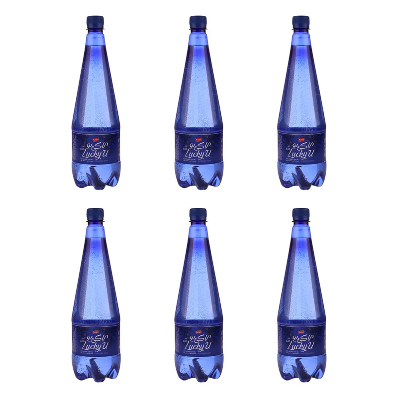 آب گازدار لاکی یو کاله - 1 لیتر بسته 6 عددی