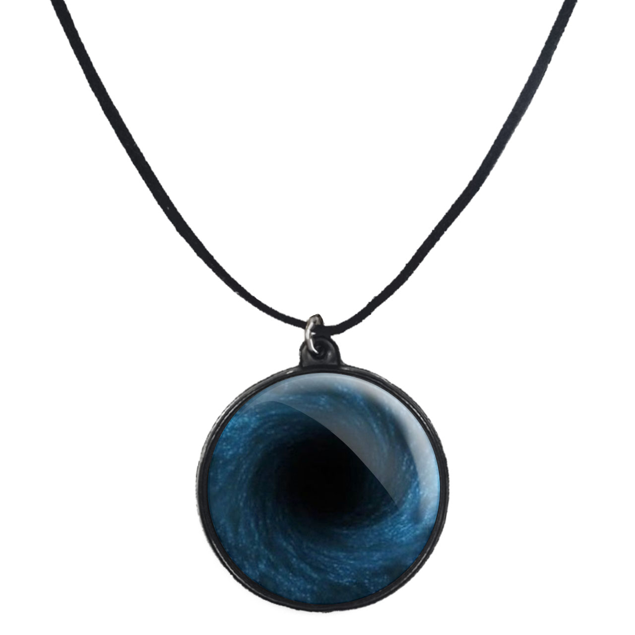 گردنبند پرمانه طرح سیاه چاله ها کد pmb.25871 مدل دو طرفه