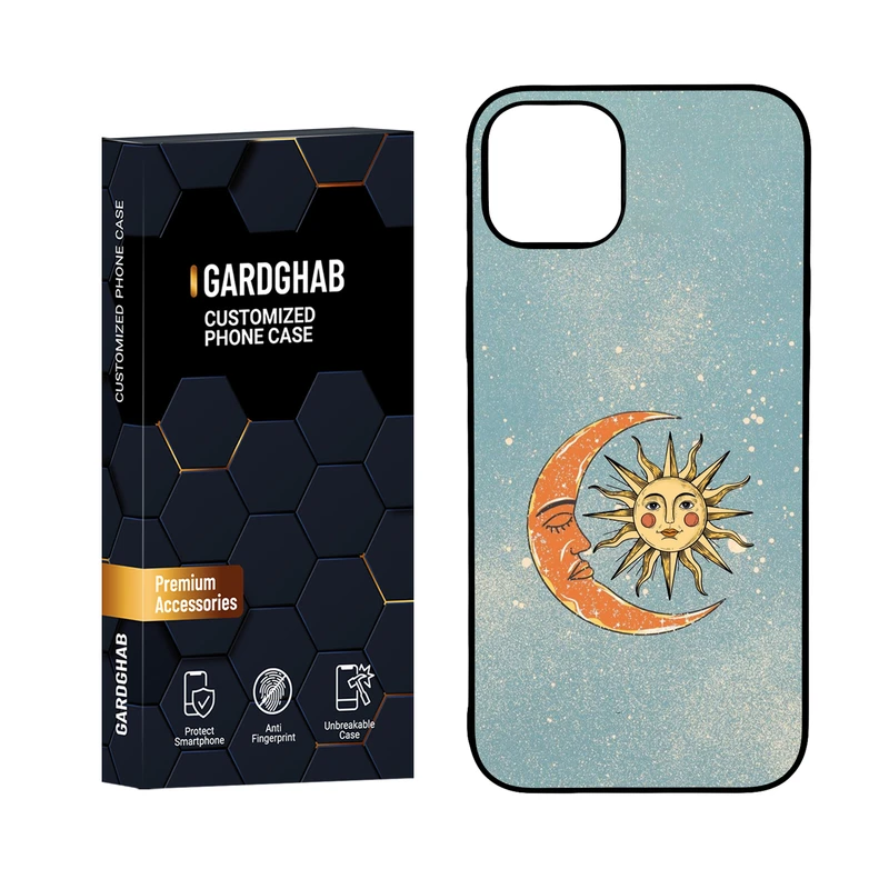 کاور گارد قاب مدل پشت گلس هنری مناسب برای گوشی موبایل اپل iPhone 15 Plus