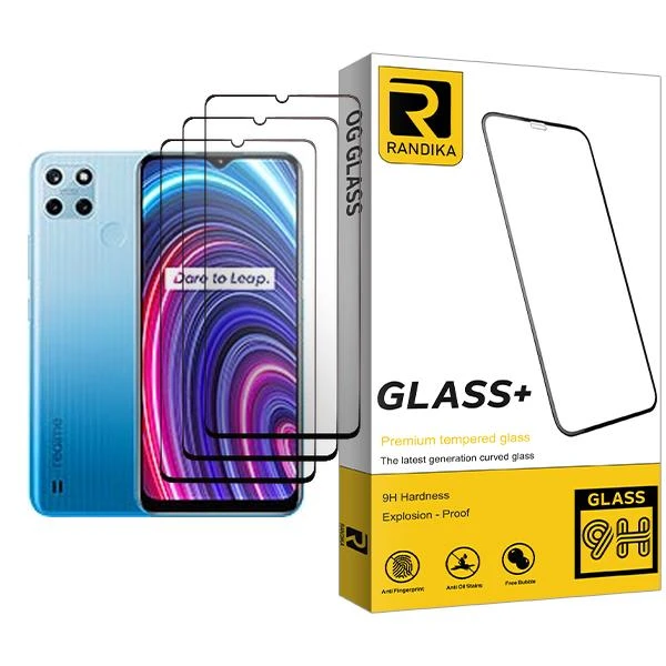 محافظ صفحه نمایش راندیکا مدل Randika Glass MIX003 مناسب برای گوشی موبایل ریلمی C25Y بسته سه عددی