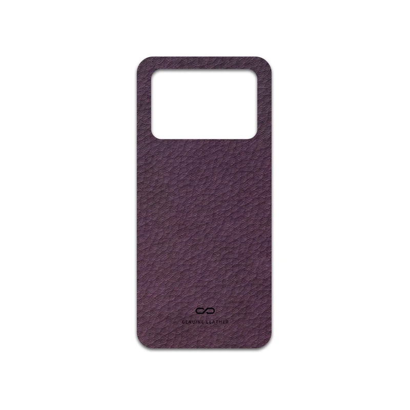 برچسب پوششی ماهوت مدل Purple-Leather مناسب برای گوشی موبایل شیائومی Poco M4 Pro 4G