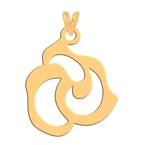 آویز گردنبند طلا 18 عیار زنانه فرشته مدل گل رز WNL-000269