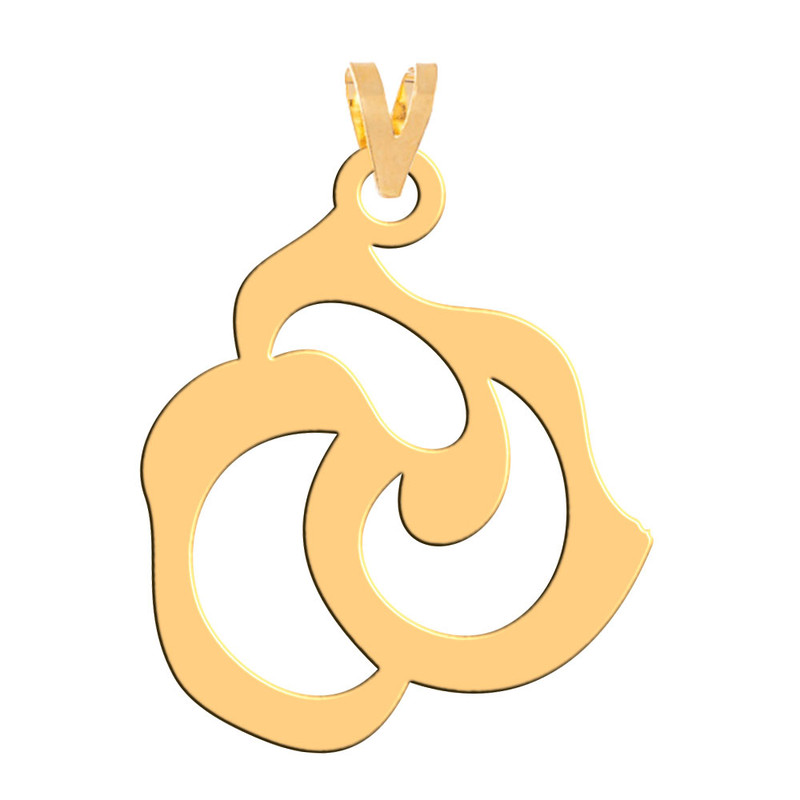 آویز گردنبند طلا 18 عیار زنانه فرشته مدل گل رز WNL-000269