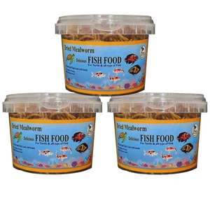 غذای ماهی و لاک پشت فود فارمز لند مدل میلورم وزن 50 گرم بسته 3 عددی