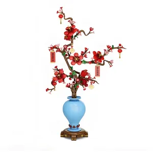 ساختنی 547 تکه له له برادر مدل گلدان گل شکوفه آلو کد 9120