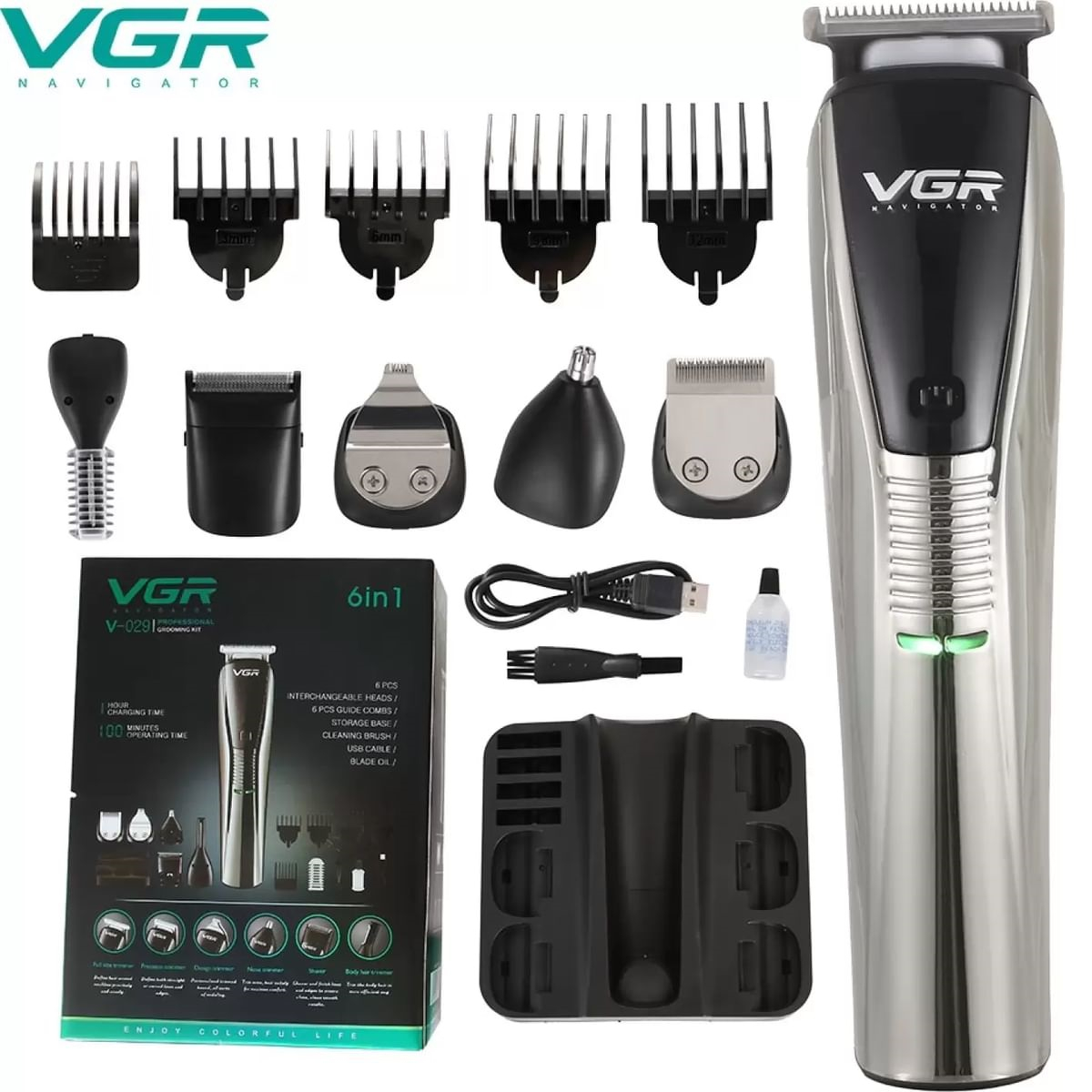 ماشین اصلاح موی سر و صورت وی جی آر مدل v_029