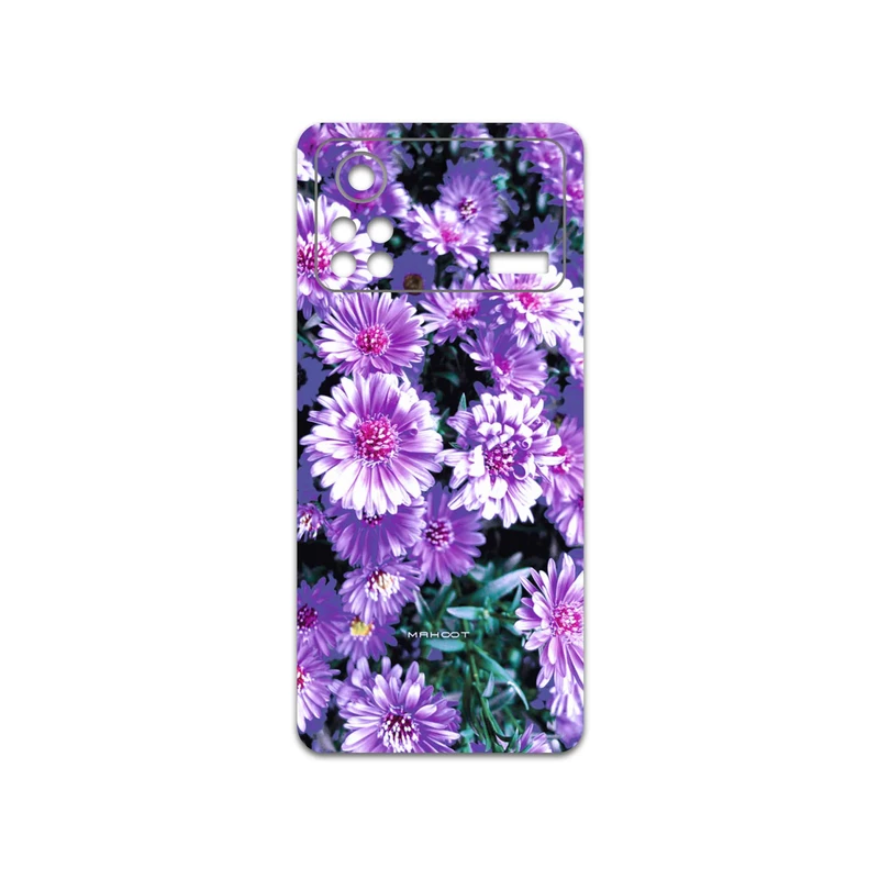 برچسب پوششی ماهوت مدل Purple-Flower مناسب برای گوشی موبایل شیائومی Poco X4 Pro 5G