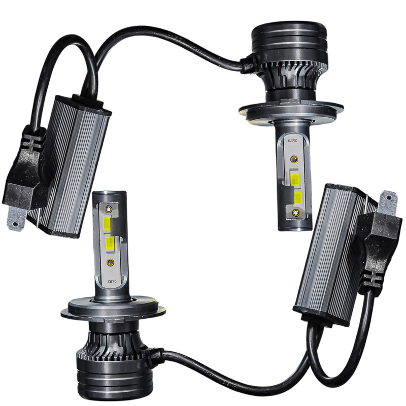 لامپ هدلایت خودرو سام مدل SM70 پایه H4 بسته ۲ عددی