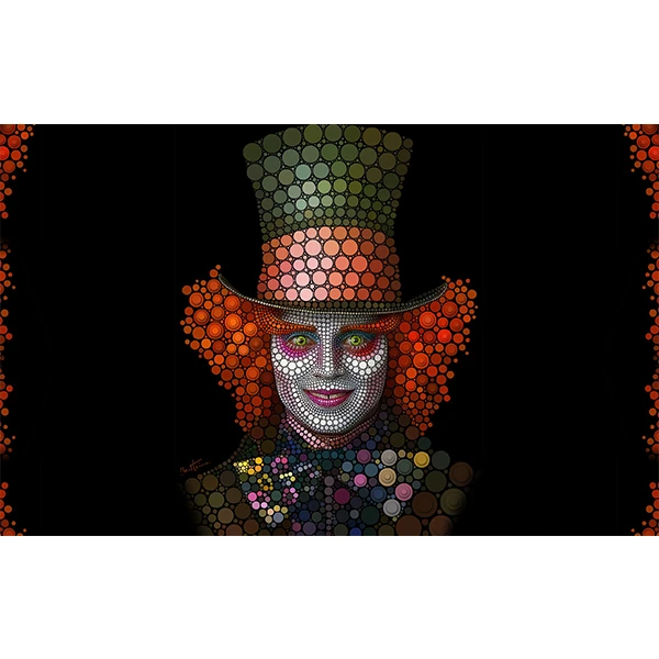 تابلو شاسی طرح بازیگر جانی دپ -کلاهدوز دیوانه- آلیس در سرزمین عجایب HZ