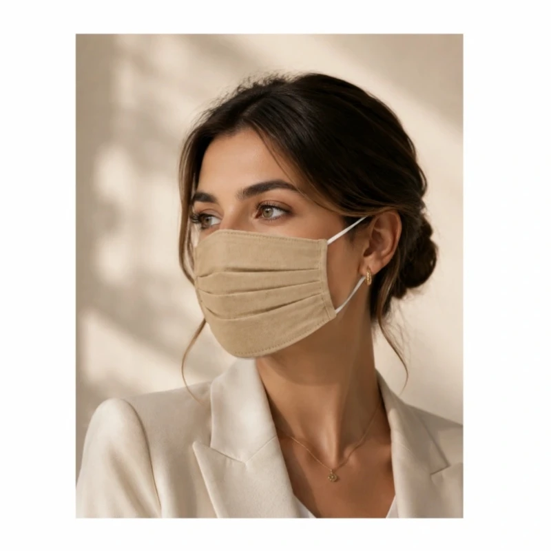 عکس شماره 5 : ماسک پارچه ای دو لایه مدل te 22139261 بسته 5 عددی
