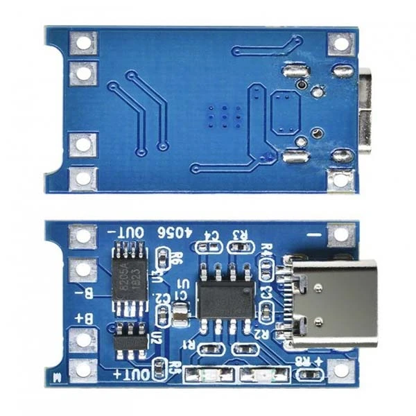 عکس شماره 2 : ماژول شارژ باتری لیتیومی مدل tp-4056typec بسته 5 عددی