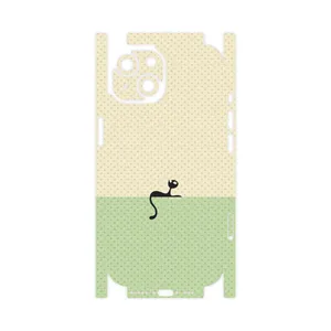 MAHOOT Minimal Internet Cat Icon-FullSkin Cover Sticker for Apple iPhone 15