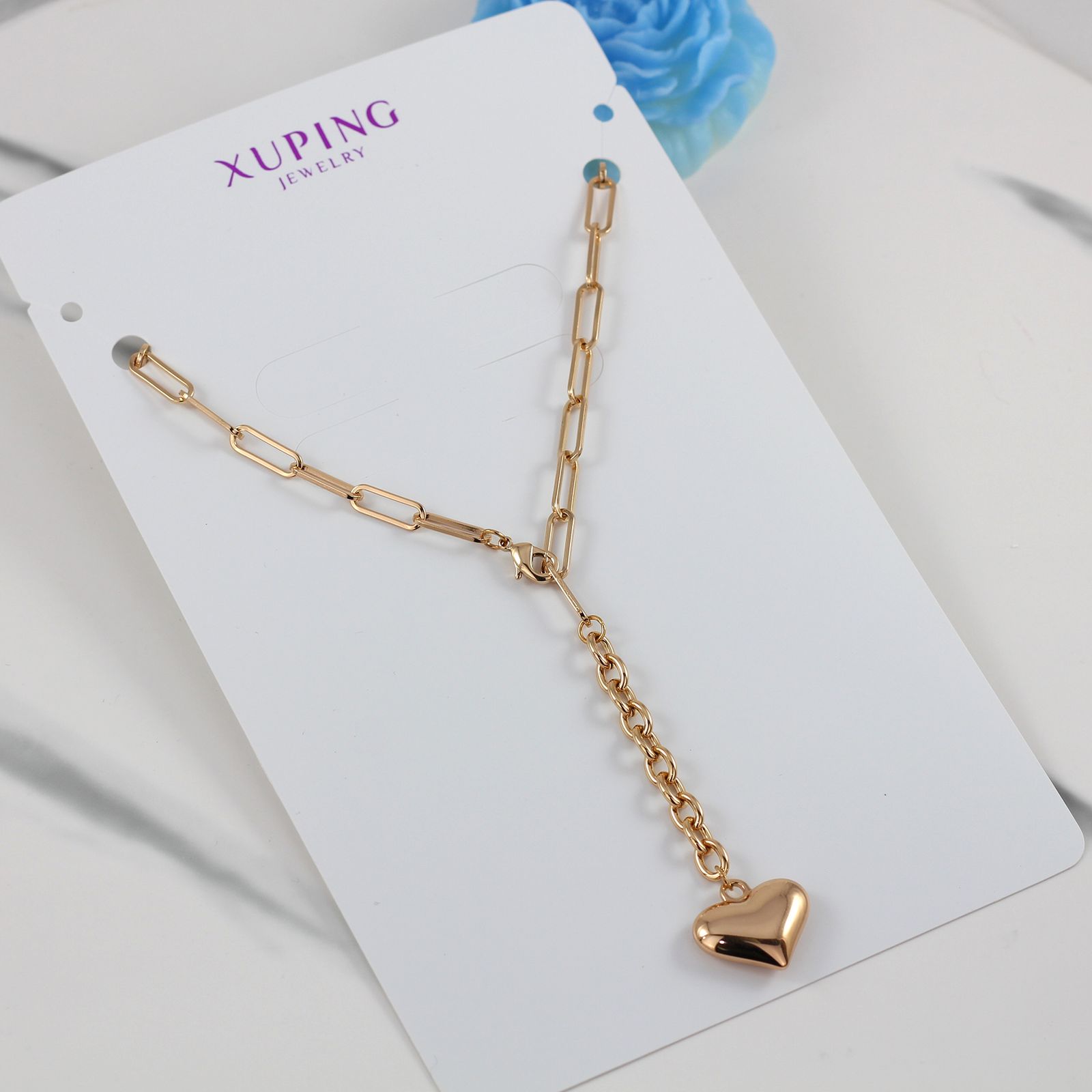 گردنبند زنانه ژوپینگ مدل قلب کد AAB580 -  - 3