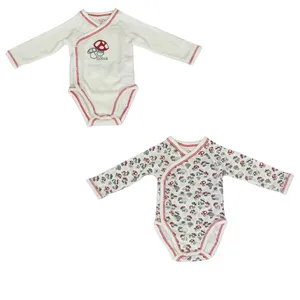 بادی آستین بلند نوزادی مدل 255173 مجموعه ۲ عددی