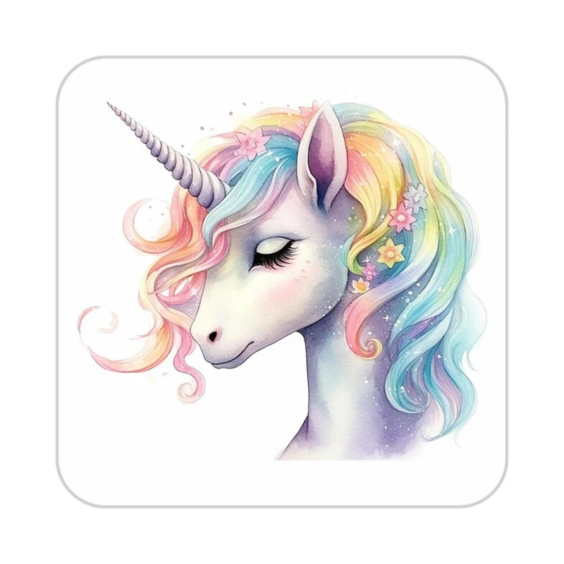 زیر لیوانی کاکتی طرح اسب تک شاخ و یونیکورن مدل mp32844