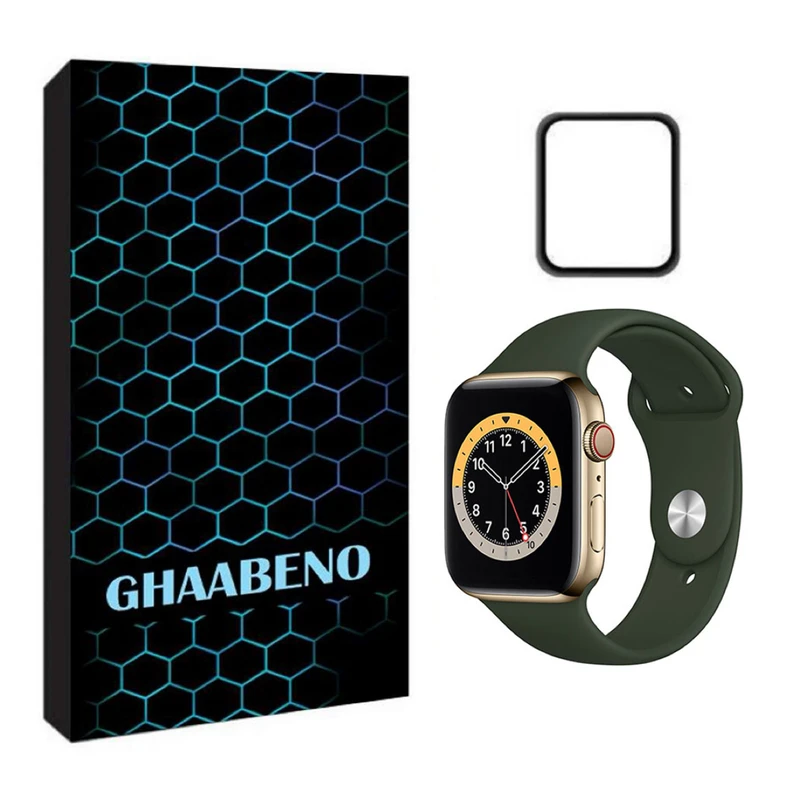 بند قاب نو مدل سیلیکونی مناسب برای اپل واچ SE سایز 40 میلی متری به همراه محافظ صفحه نمایش
