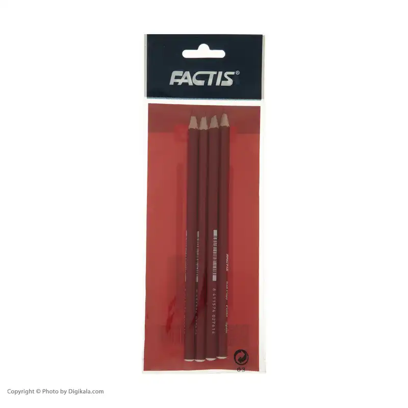 مداد قرمز فکتیس مدل Red Copy کد F20 بسته 4 عددی