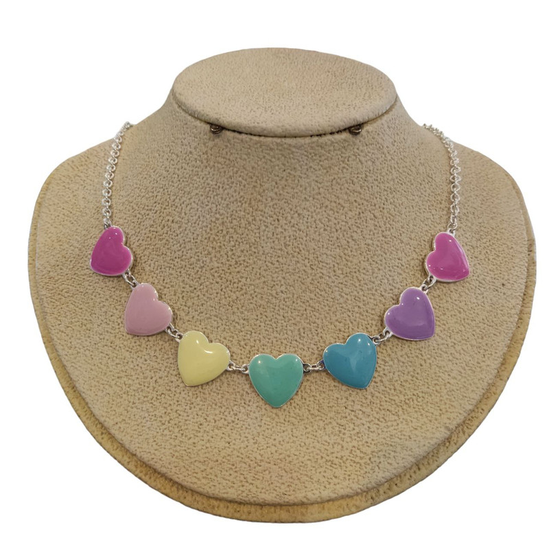 گردنبند دخترانه مدل قلب کد R01 گردنبند دخترانه مدل قلب کد R01