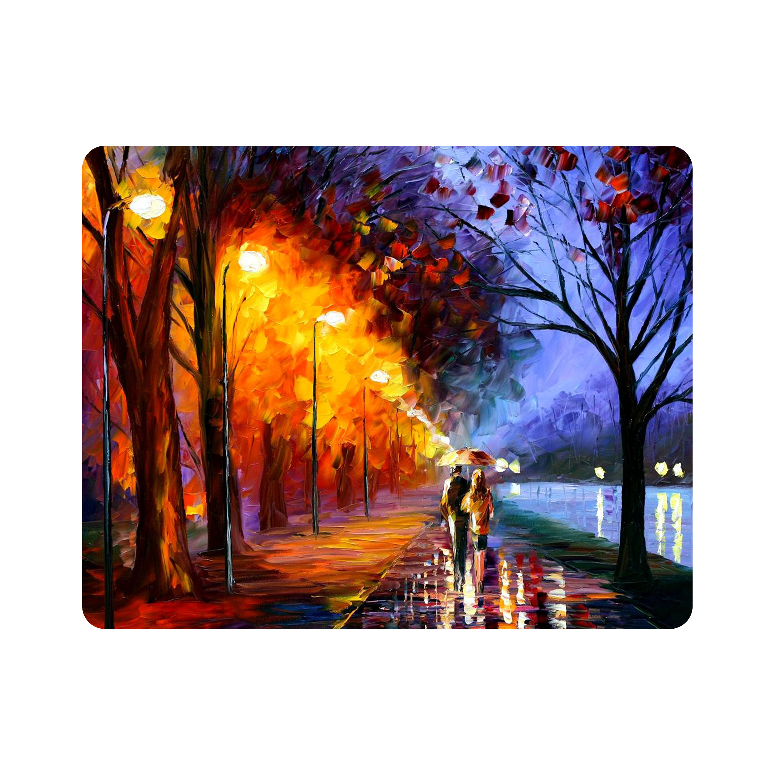 ماوس پد اطلس آبی طرح منظره عاشقانه کوچه مدل T1113