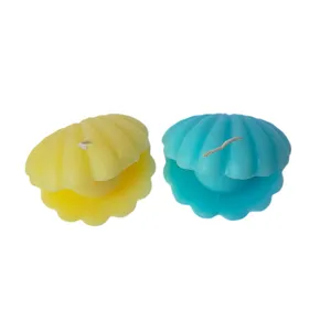 شمع دست ساز مدل صدف بسته 2 عددی