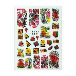 لنز ناخن مدل میوه کد 91