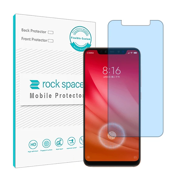 محافظ صفحه نمایش ضد اشعه آبی راک اسپیس مدل HyBLU مناسب برای گوشی موبایل شیائومی Mi 8 Screen Fingerprint