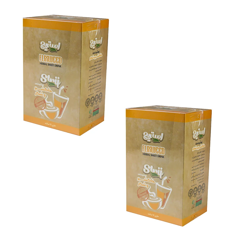  پودر شربت فوری خاکشیر و شکر ساشه ای استریج دو بسته 15 عددی