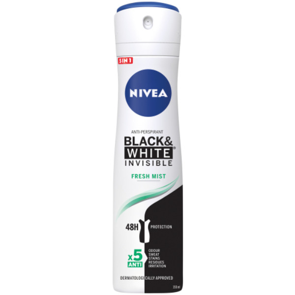 اسپری ضد تعریق زنانه نیوآ مدل Black White Invisible Fresh حجم 150 میلی لیتر اسپری ضد تعریق زنانه نیوآ مدل Black White Invisible Fresh حجم 150 میلی لیتر