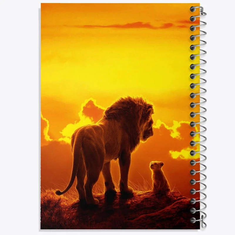 دفتر شطرنجی 50 برگ خندالو طرح شیرشاه Lion King کد 10706