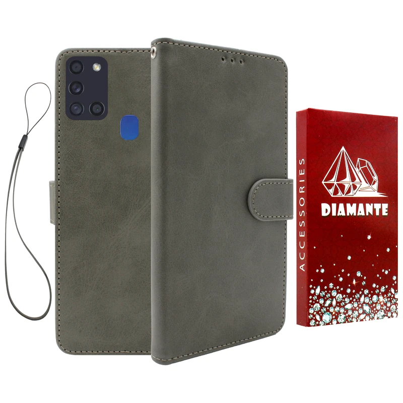 کیف کلاسوری دیامانته مدل Chanta rd مناسب برای گوشی موبایل سامسونگ Galaxy A21s به همراه بندآویز