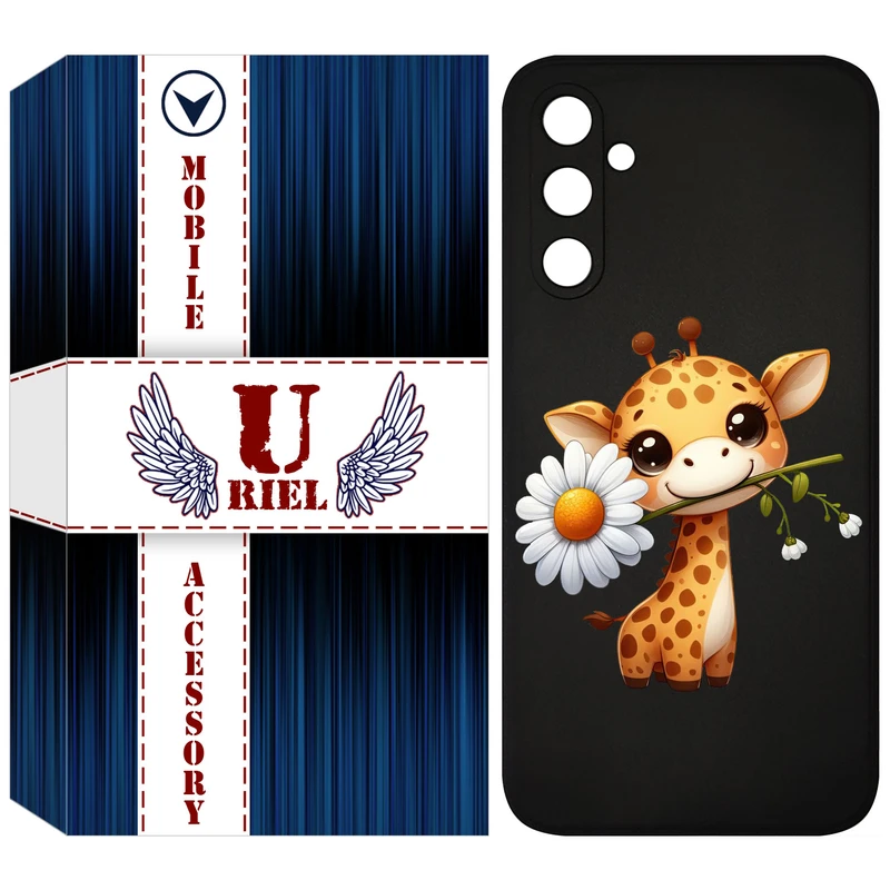 کاور یوریل قاب مدل KSH کد 38 طرح زرافه مناسب برای گوشی موبایل سامسونگ Galaxy A54
