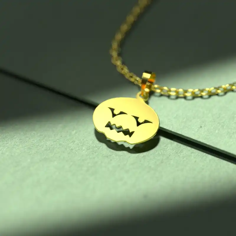 گردنبند طلا 18 عیار زنانه مدوپد مدل هالووین کد G3-1-1087