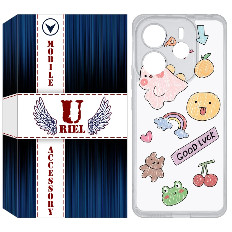 کاور یوریل مدل Clear کد 10 طرح نقاشی مناسب برای گوشی موبایل شیائومی Redmi Note 14 4G